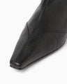 Cow Leather Wrap Boots - black