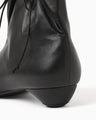 Cow Leather Wrap Boots - black