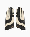 Leather Dress Gloves - black × white