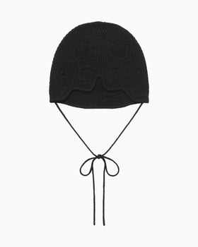 Wool Knit Cap - black