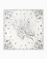 Hand Printed Silk Scarf - grey