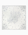 Hand Printed Silk Scarf - grey