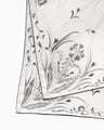 Hand Printed Silk Scarf - grey
