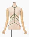 Glass Beads Body Chain - green
