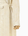 Velvet Hooded Coat - beige