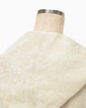 Velvet Hooded Coat - beige