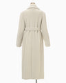 Wool Boa Double Breast Coat - ecru