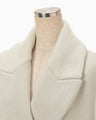 Wool Boa Double Breast Coat - ecru