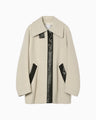 Wool Boa Coat - ecru