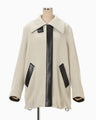 Wool Boa Coat - ecru