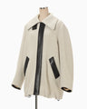 Wool Boa Coat - ecru