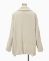 Wool Boa Coat - ecru
