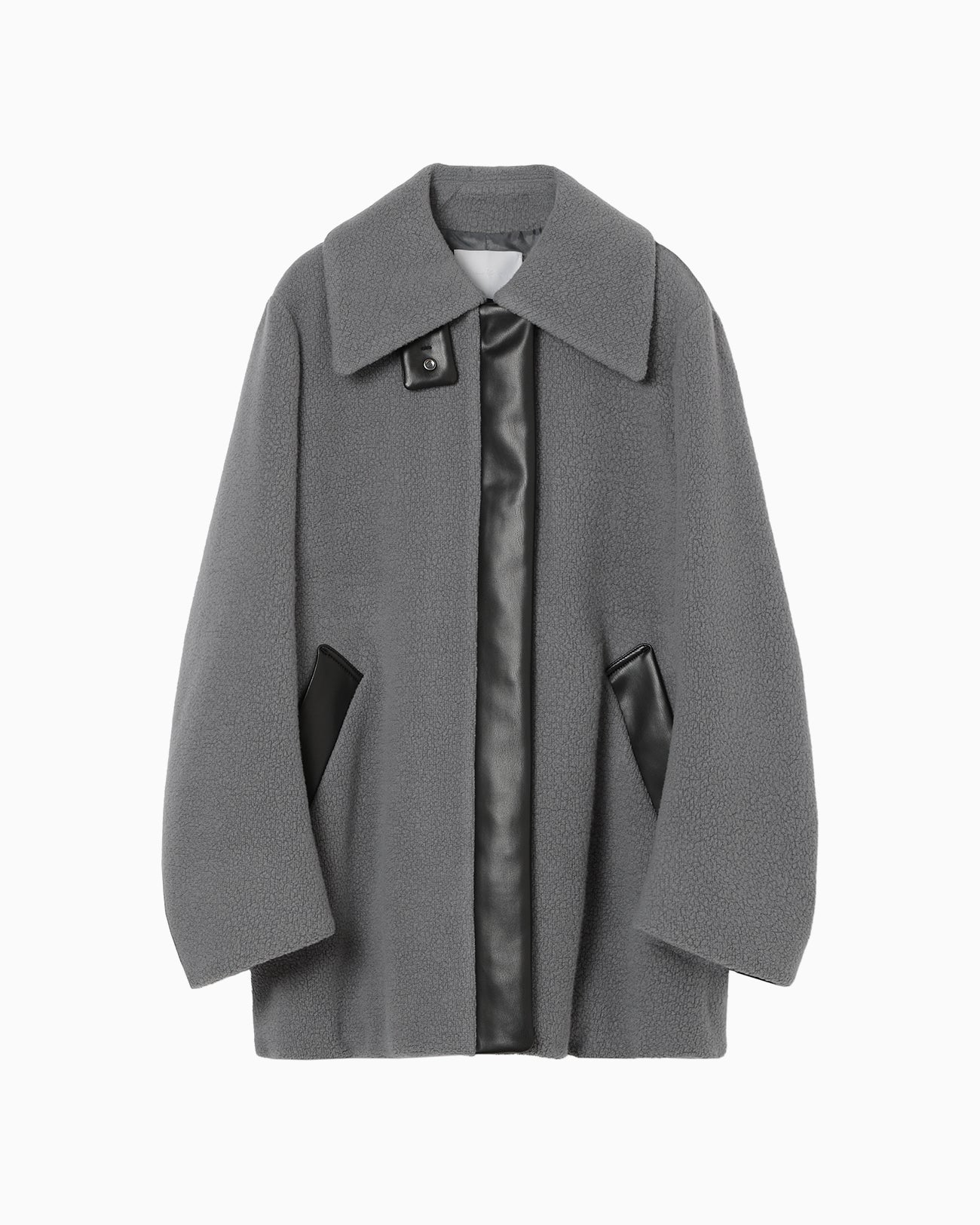 Wool Boa Coat - grey - Mame Kurogouchi