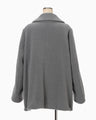 Wool Boa Coat - grey