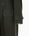 Cording Embroidery Duffle Coat - khaki