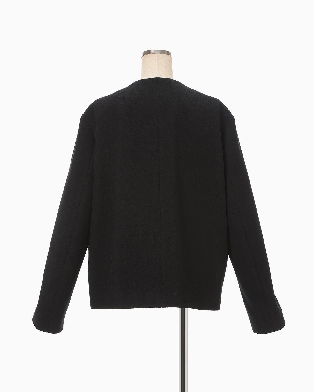 Cording Embroidery Short Duffle Coat - black - Mame Kurogouchi