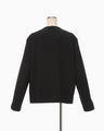Cording Embroidery Short Duffle Coat - black