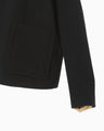 Cording Embroidery Short Duffle Coat - black