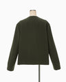 Cording Embroidery Short Duffle Coat - khaki