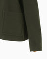Cording Embroidery Short Duffle Coat - khaki
