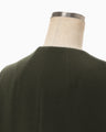 Cording Embroidery Short Duffle Coat - khaki