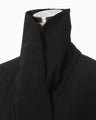 Nylon Twill Chesterfield Coat with Waist Bags - black