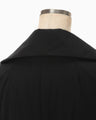 Nylon Twill Chesterfield Coat with Waist Bags - black