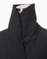 Nylon Twill Chesterfield Coat with Waist Bags - navy