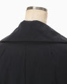 Nylon Twill Chesterfield Coat with Waist Bags - navy