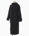 Cording Embroidery Duffle Coat - navy