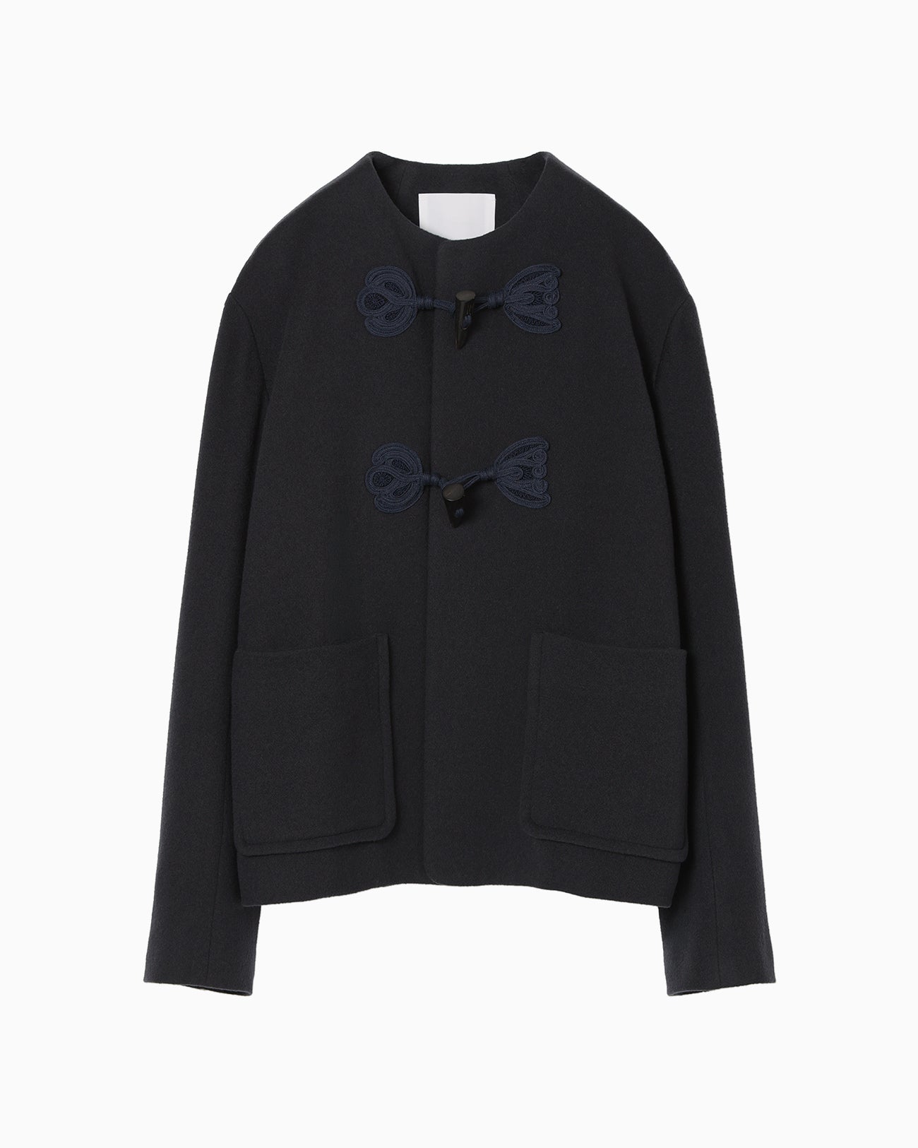 囲碁 1518Bmw525 Cording Embroidery Short Duffle Coat - navy - Mame Kurogouchi