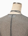 Floral Jacquard Sheer Dress - black