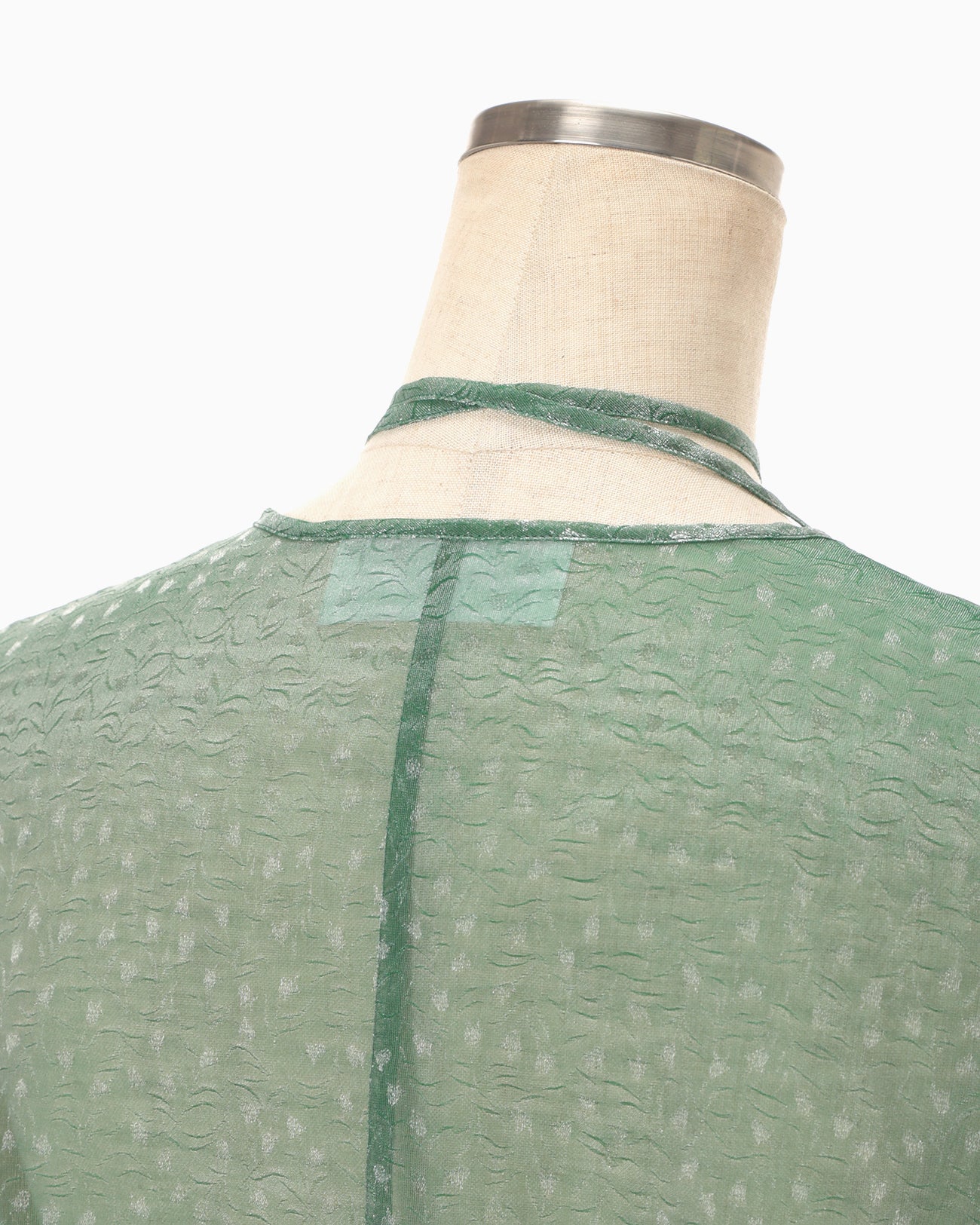 Floral Jacquard Sheer Dress - green - Mame Kurogouchi