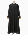 Arabesque Jacquard Long Dress - black