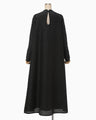 Arabesque Jacquard Long Dress - black