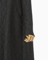 Arabesque Jacquard Long Dress - black