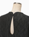 Arabesque Jacquard Long Dress - black