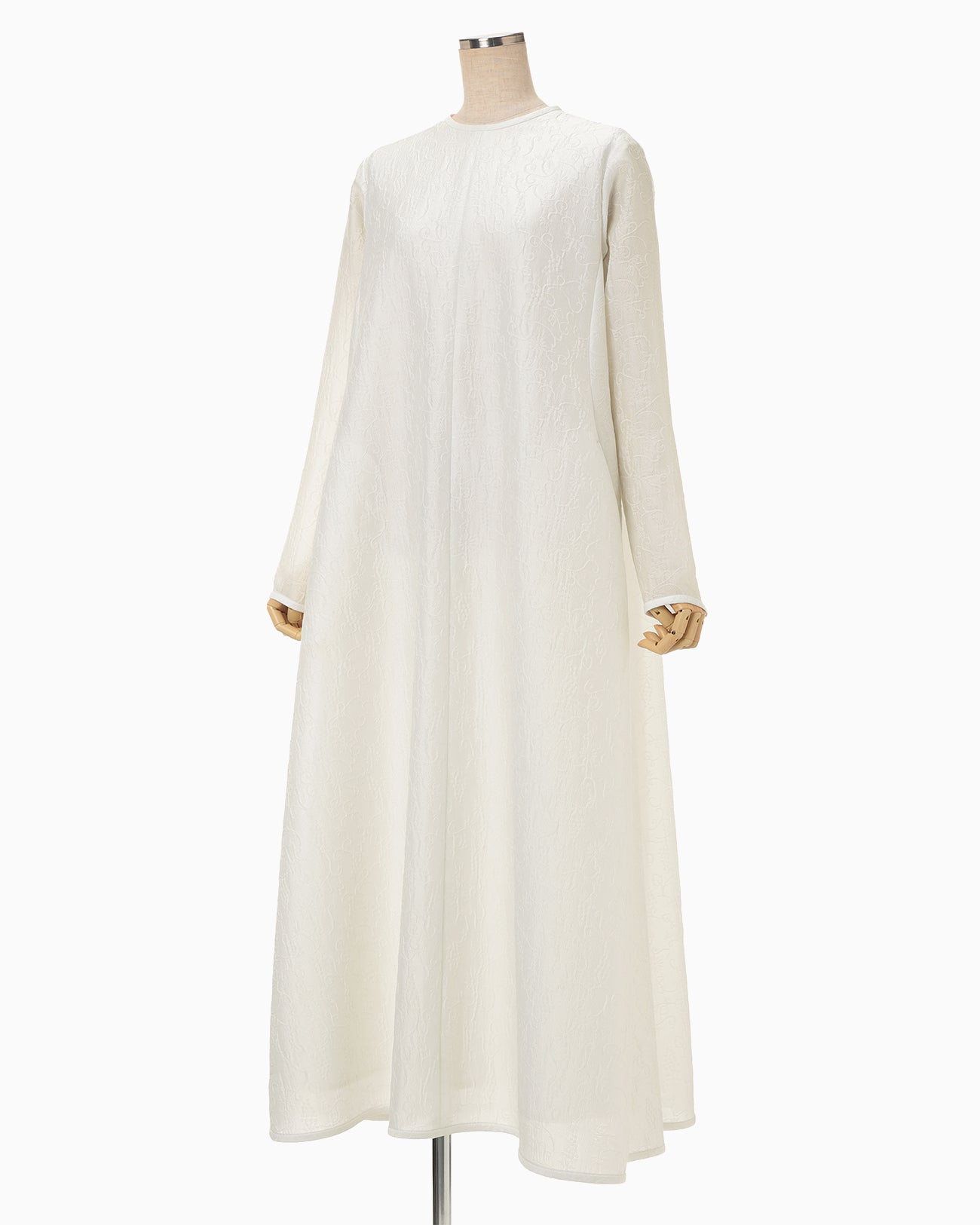 つきしろ Arabesque Jacquard Long Dress - white - Mame Kurogouchi