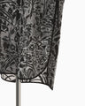 Washi Print Sleeveless Sheer Dress - black
