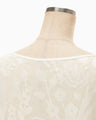 Washi Print Sleeveless Sheer Dress - white