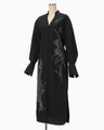 Washi Print Shirt Dress - black