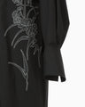 Washi Print Shirt Dress - black
