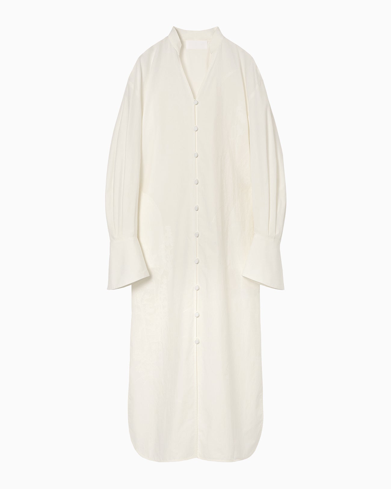 Washi Print Shirt Dress - white - Mame Kurogouchi
