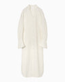 Washi Print Shirt Dress - white