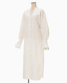 Washi Print Shirt Dress - white