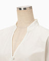 Washi Print Shirt Dress - white