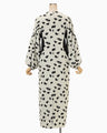 Double Layered Floral Jacquard Dress - ecru