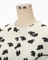 Double Layered Floral Jacquard Dress - ecru