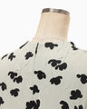 Double Layered Floral Jacquard Dress - ecru