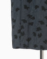 Double Layered Floral Jacquard Dress - navy